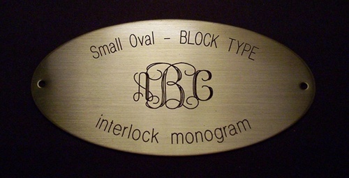 Oval Name Plate at The Engraving Spot