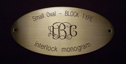 Small Oval Name Plate