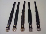 Padded leather nameplate bracelet in a variety of colors